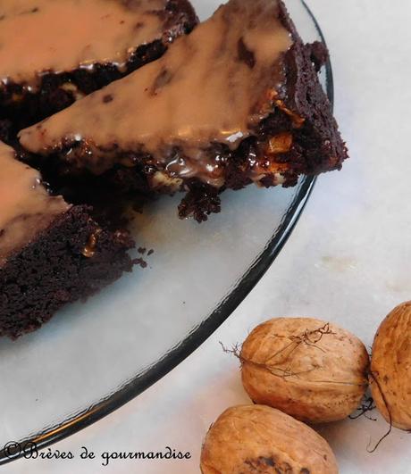 Brownie à la betterave et aux noix