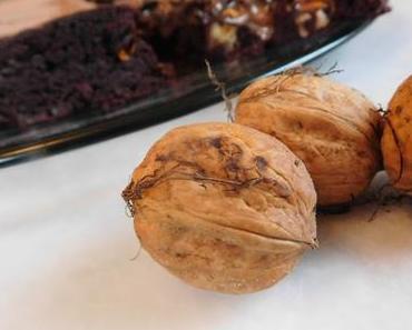 Brownie à la betterave et aux noix