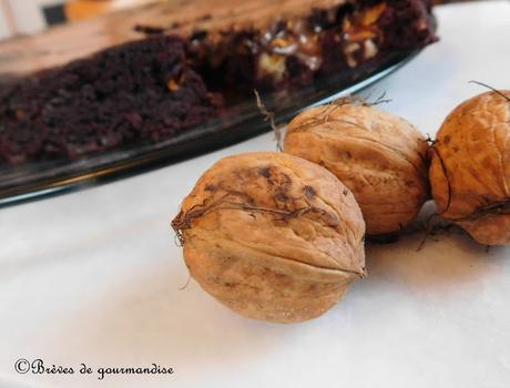 Brownie à la betterave et aux noix