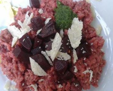 Risotto à la betterave sauce au persil {Octobre Rose}