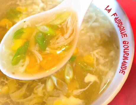 Soupe Chinoise au Maïs Poulet et Oeuf Battu  Corn Egg Drop Soup