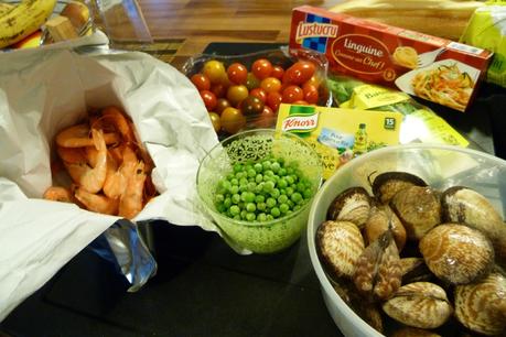 Miam Linguines Amandes Crevettes