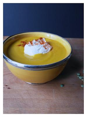 [Recette] Velouté d'automne au potiron et pois cassés