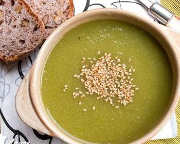 Potage aux courgettes et haricots verts