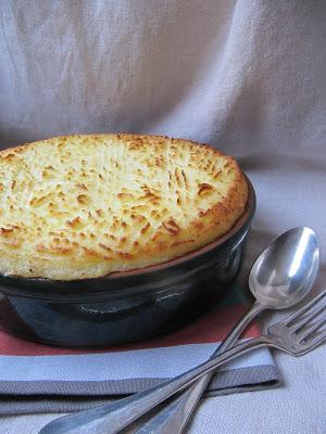 Parmentier de rillettes de canard au céleri