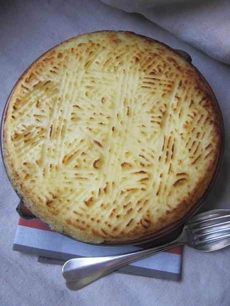 Parmentier de rillettes de canard au céleri