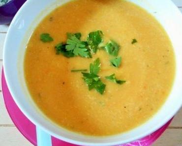 Soupe de chou-fleur, potiron et lentilles corail (comme un dhal version soupe)