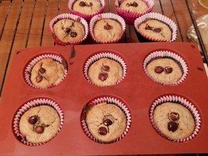 Muffins à la crème de marron, noisette et chocolat blanc.