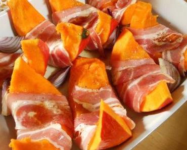 Potimarron rôti au lard, sauce à la bière