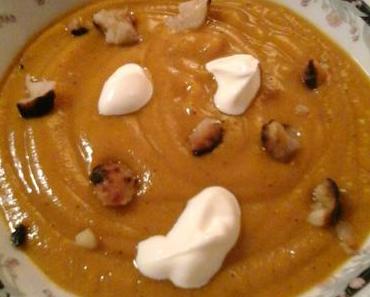 Velouté de potimarron aux châtaignes