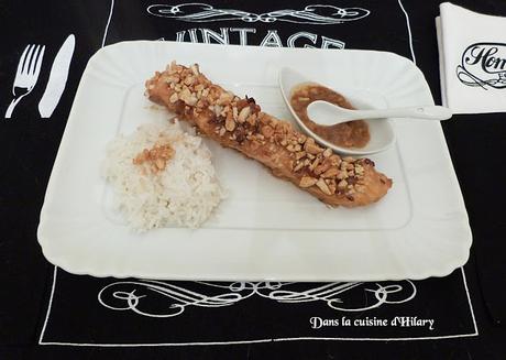 Saumon au sirop d'érable et cacahuètes / Mapple syrup and peanut salmon