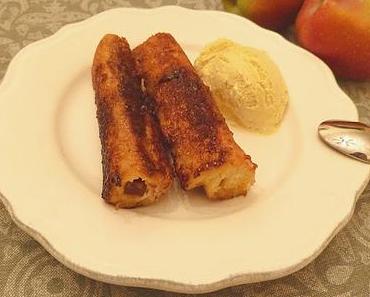 Pain perdu roulé façon apple-pie/ Rolled-up french toast like an apple pie