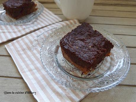 Brookies au chocolat et chocolat praliné / Dark chocolate and praline chocolate brookie