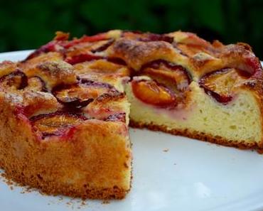 Gâteau brioché aux prunes