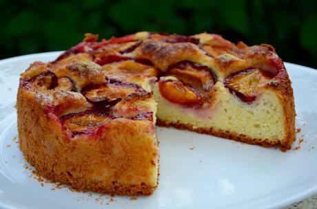 Gâteau brioché aux prunes