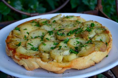 Tatin de pommes de terre au fromage de brebis