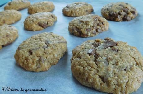 Cookies aux flocons d'avoine, coco et chocolat au lait