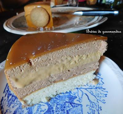 Entremets chocolat au lait et caramel