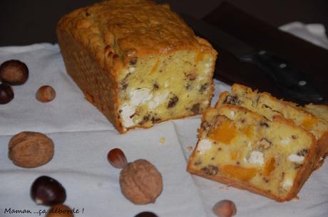 Cake au potiron, noix et feta