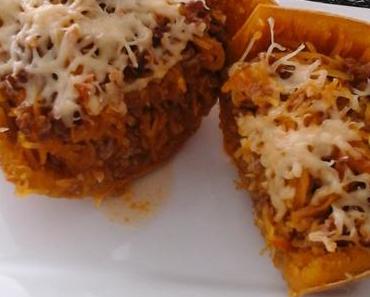 Courge spaghetti à la bolognaise