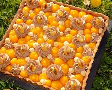 Tarte au potimarron, butternut et caramel (Création autour de la courge)