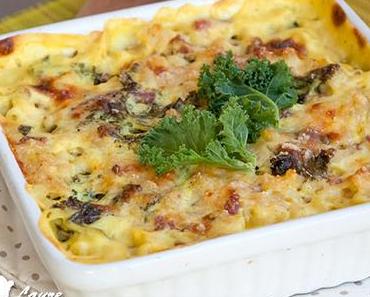 Gratin de pâtes au chou kale