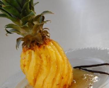 Ananas rôti au beurre vanillé