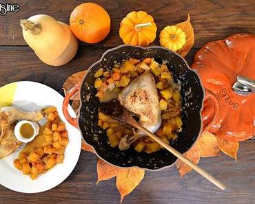 Poulet automnal sucré/ salé en cocotte