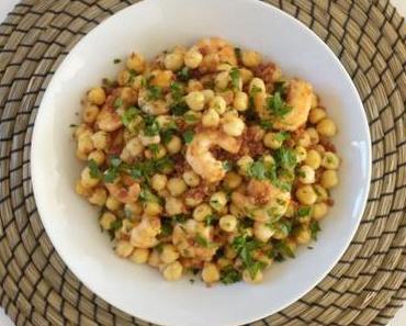 Crevettes piquantes aux pois chiches