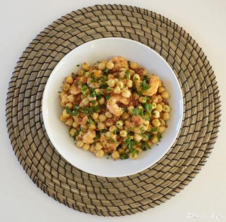 Crevettes piquantes aux pois chiches