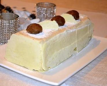 Bûche vanille – marron