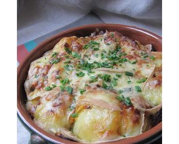 Gratin de pommes de terre et chorizo au morbier