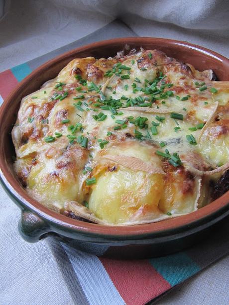 Gratin de pommes de terre et chorizo au morbier