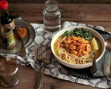 Soupe au Curry Nouilles & Crevettes et Plein d’Autres Choses …