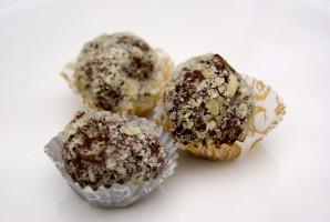 Truffes pralinées au chocolat noir