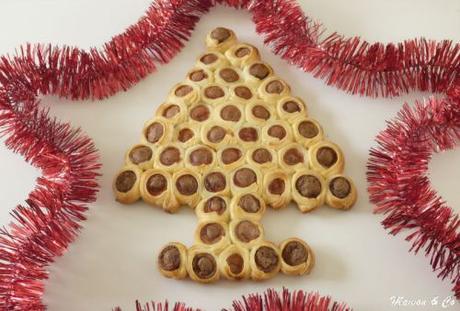 Sapin de saucisses feuilletées Sapin de saucisses feuilletées