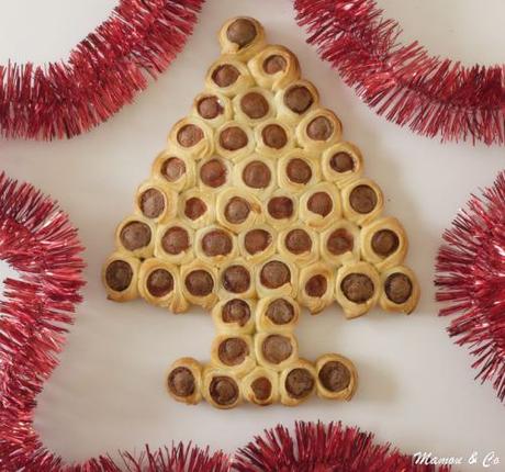 Sapin de saucisses feuilletées Sapin de saucisses feuilletées