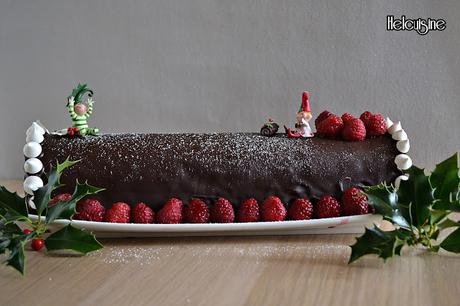 Bûche de noël Framboises et Chocolat