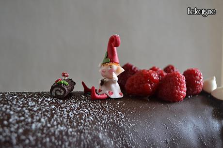 Bûche de noël Framboises et Chocolat