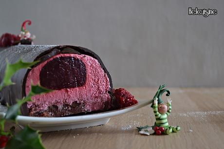 Bûche de noël Framboises et Chocolat