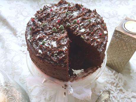 Naked layered Mud Cake : un gâteau super chocolaté pour Noël