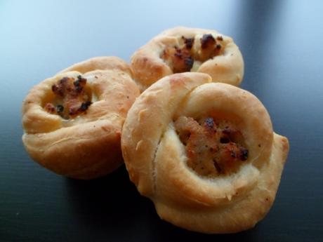 Brioche salée, boudin blanc, pomme