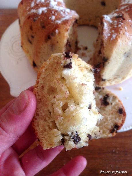 Brioche Vanille Pépites de chocolat sans levée ni pétrissage !