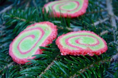 Sablés spirales tricolores de Noël