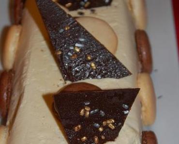 Bûche vanille caramel