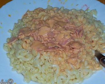 Pâtes au jambon sauce paprika