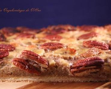 Tarte au café, bananes et noix de Pécan