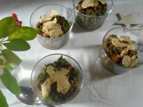 salade lentilles foie gras grenade noisette 3