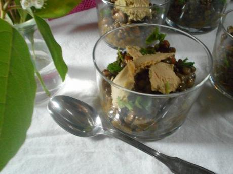 salade lentilles foie gras grenade noisette 4