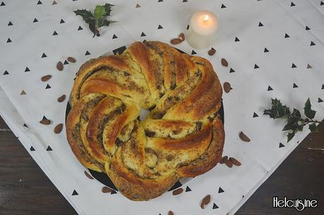 Brioche des rois aux amandes et pépites de chocolat